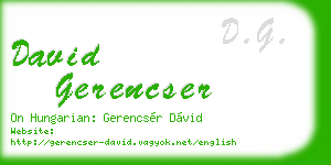 david gerencser business card